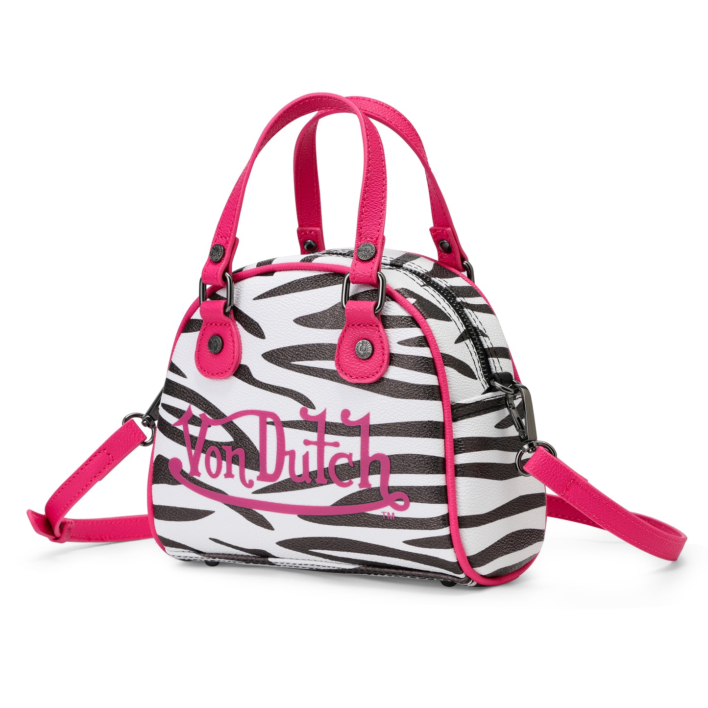 Zebra Bowling Bag - Pink
