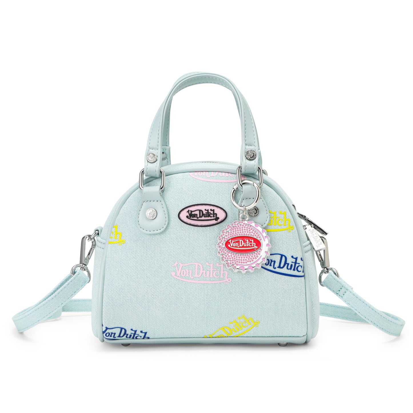 BOTTLE CAP CHARM KEYCHAIN - PINK