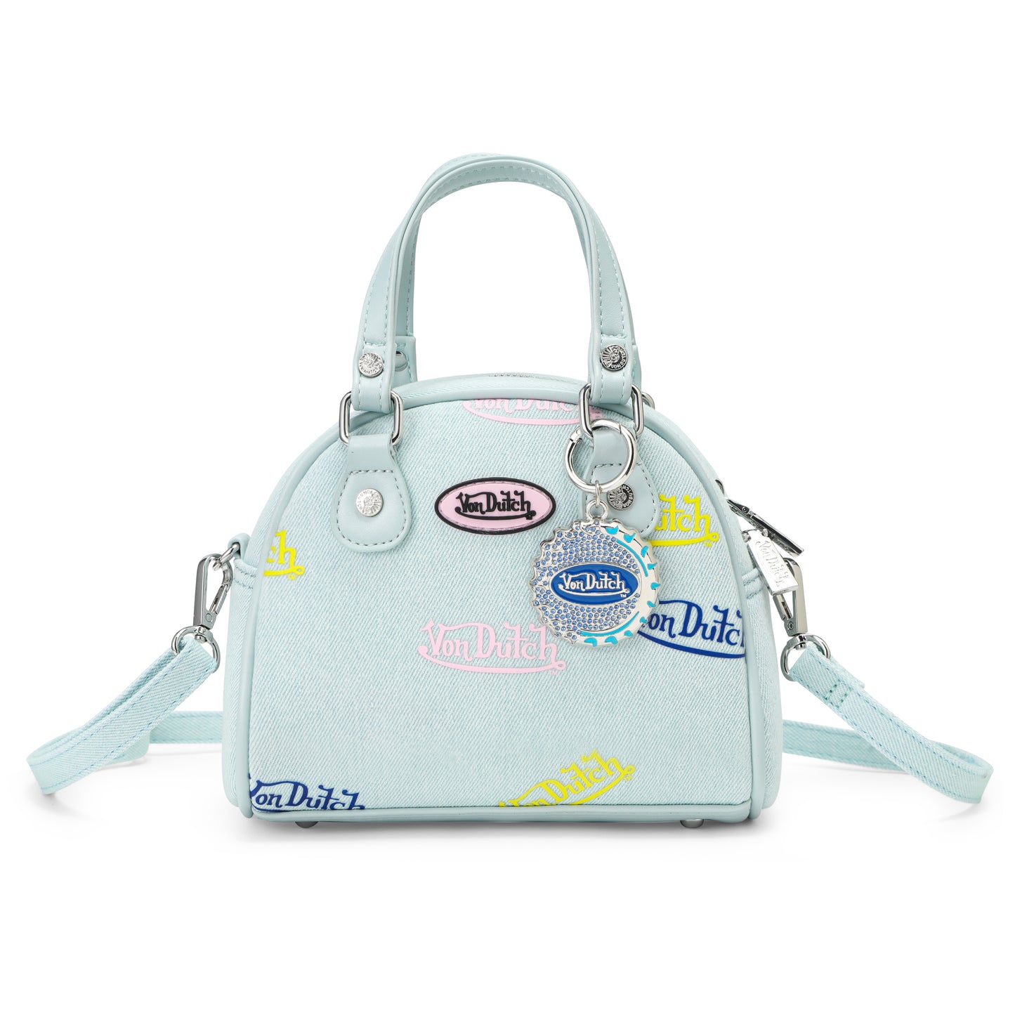 BOTTLE CAP CHARM KEYCHAIN - BLUE