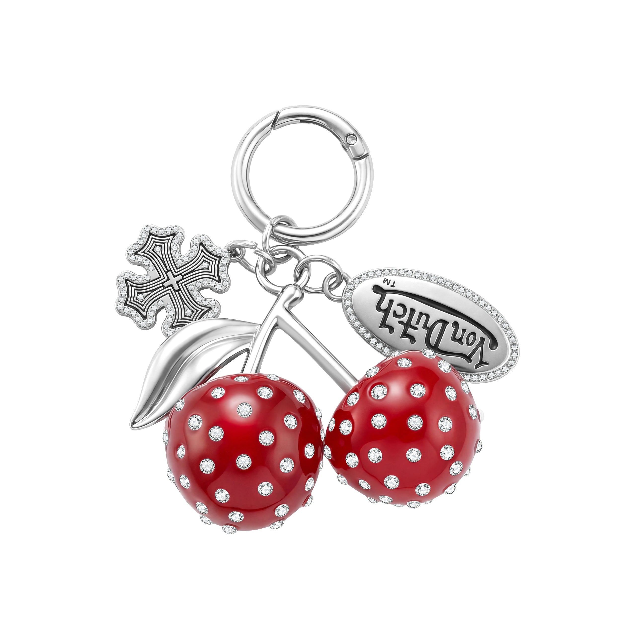 3D CHERRY KEYCHAIN - SILVER | Von Dutch