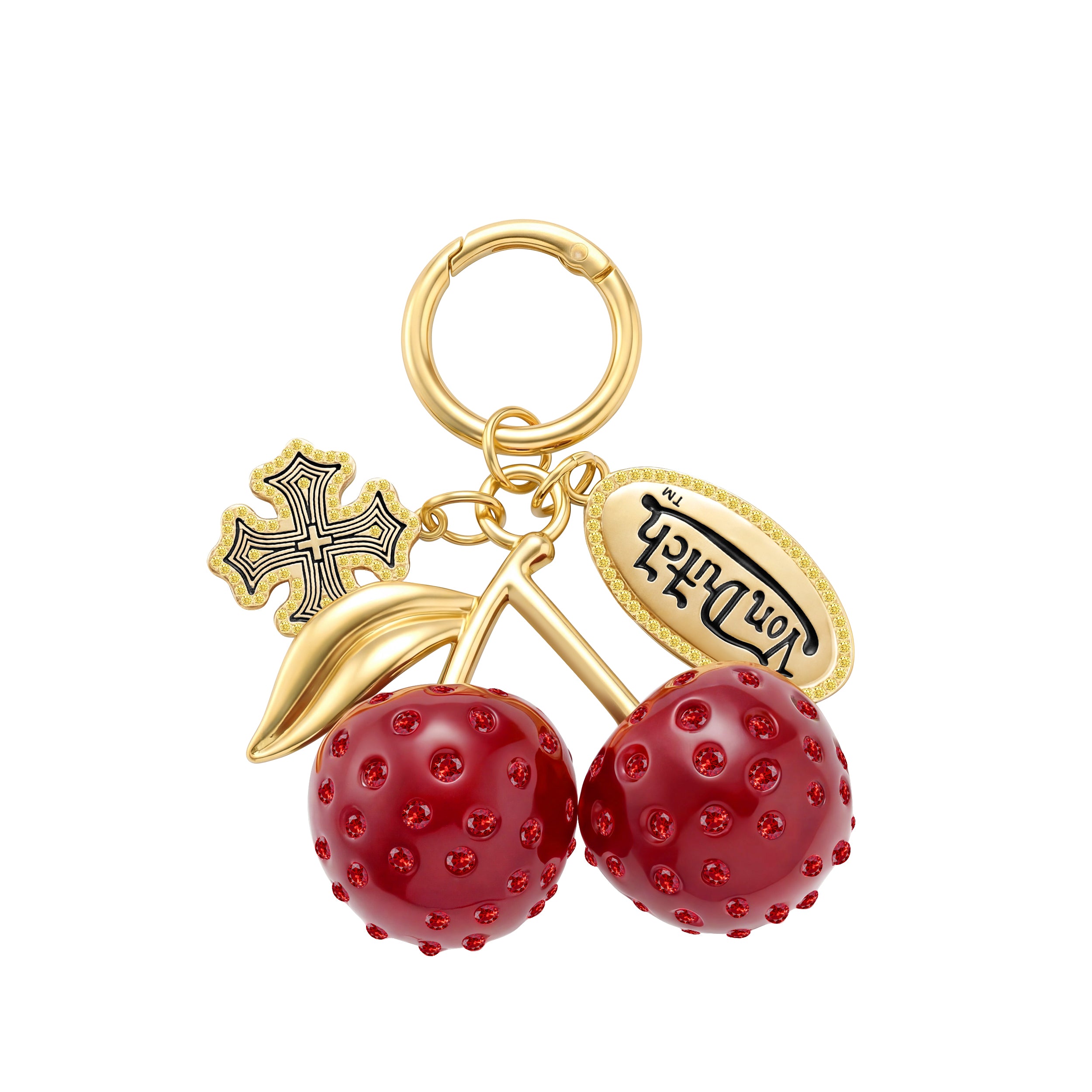 3D CHERRY KEYCHAIN - GOLD | Von Dutch