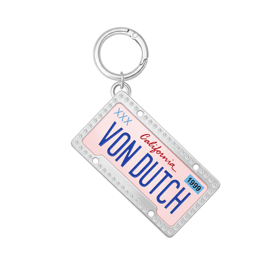 LICENSE PLATE KEYCHAIN - PINK