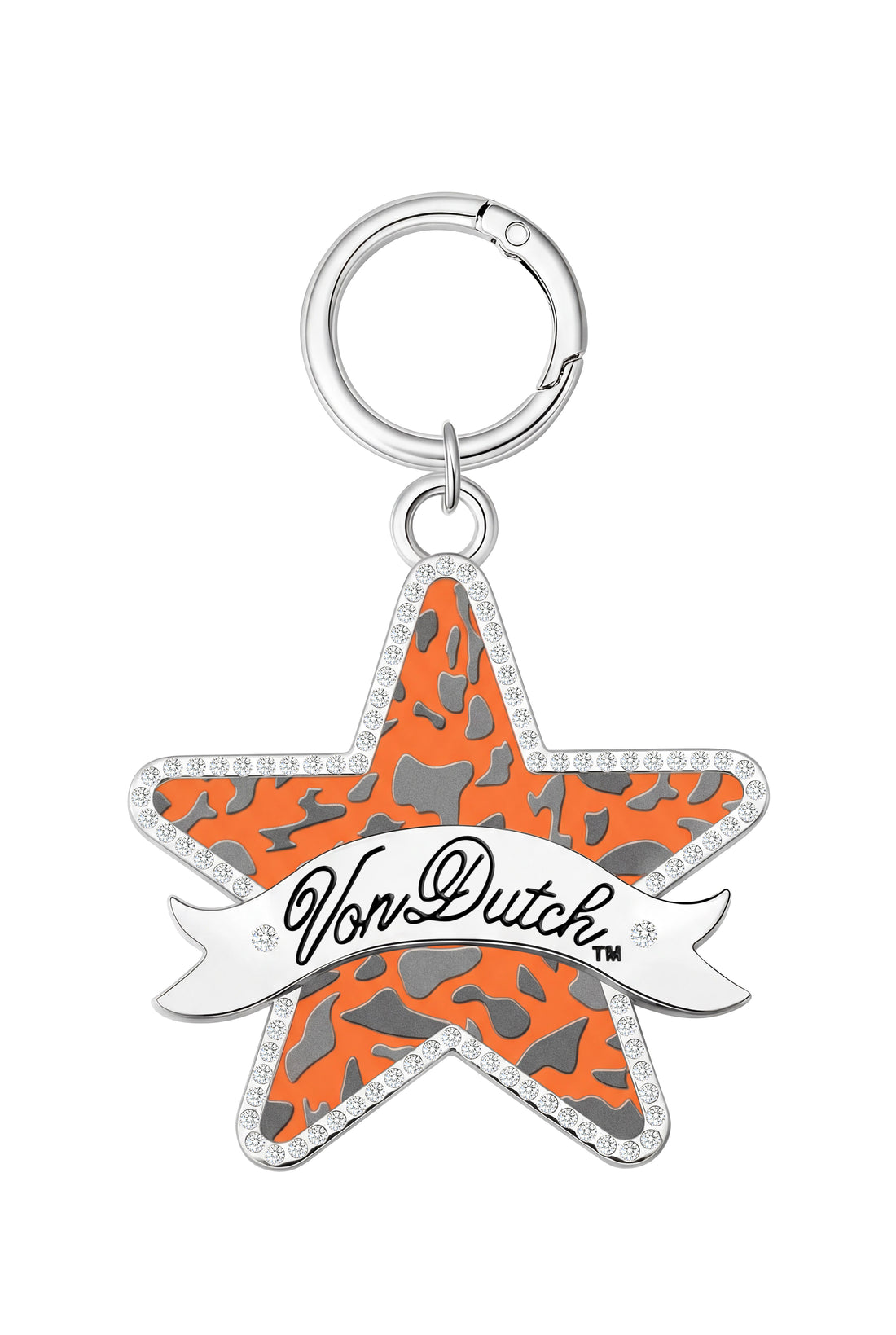 STAR KEYCHAIN - ORANGE CAMO