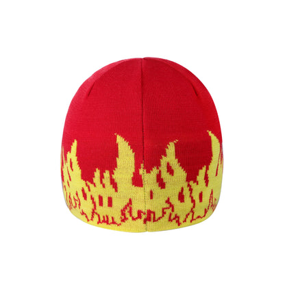 Road Reaper Flame Beanie - Red