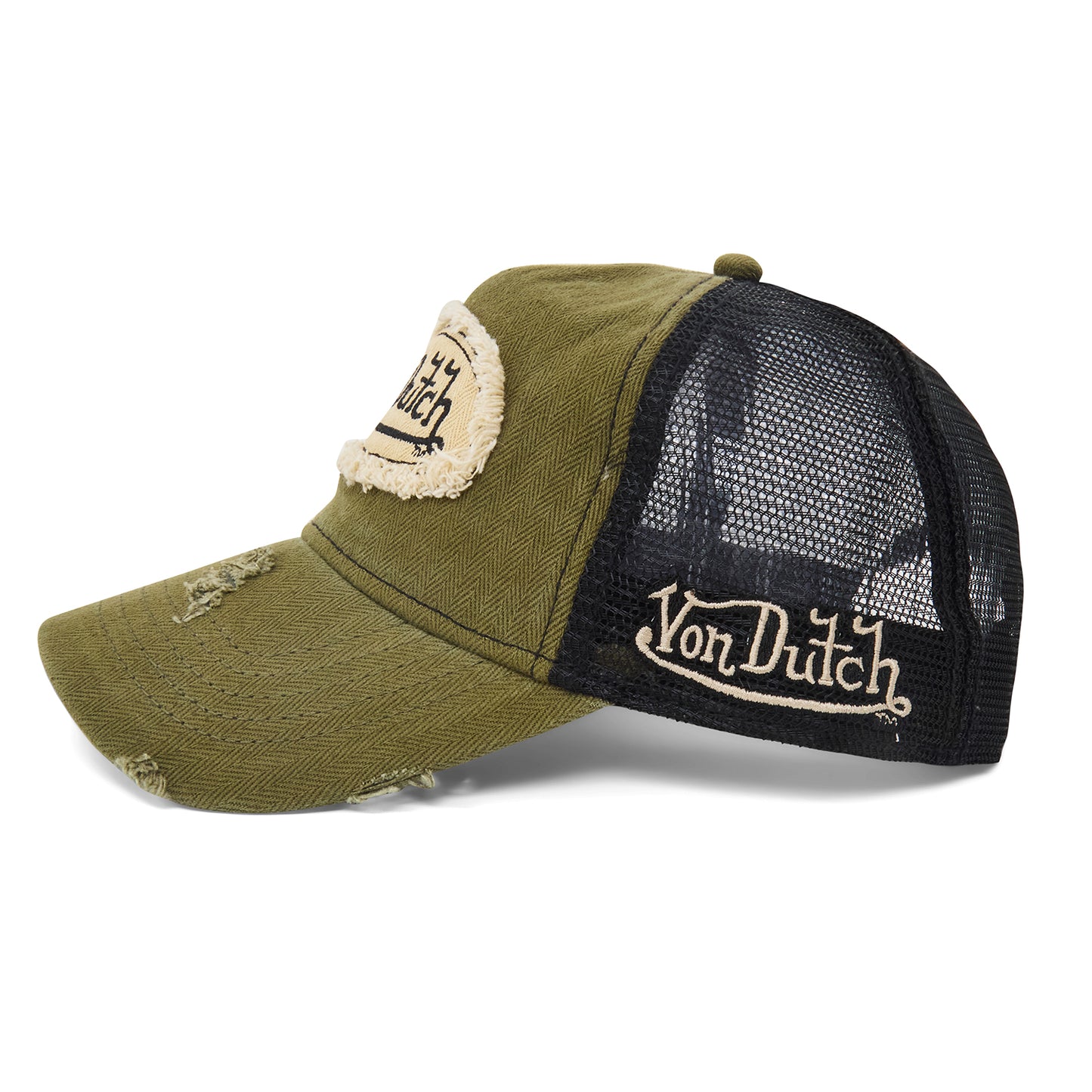Vintage Green Von Denim Trucker Hat