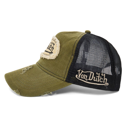 Vintage Green Von Denim Trucker Hat