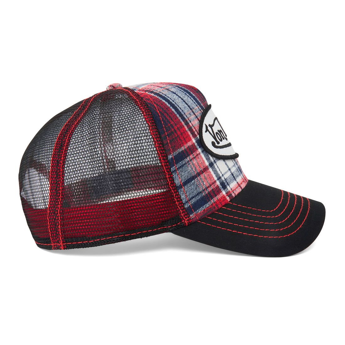 Red Plaid Trucker Hat