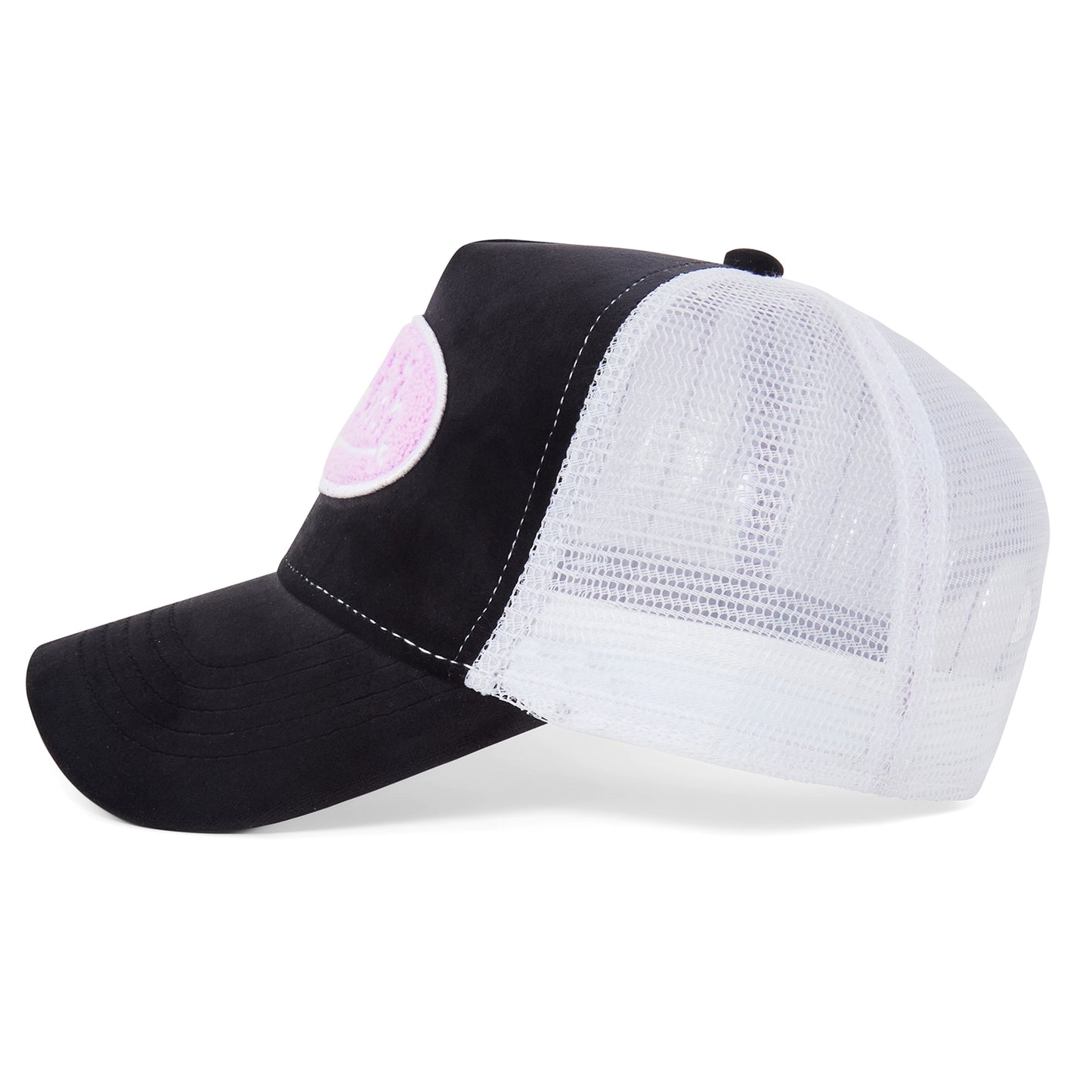 Black Chenille Trucker Hat