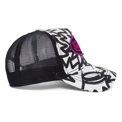 White Multi Trucker Hat