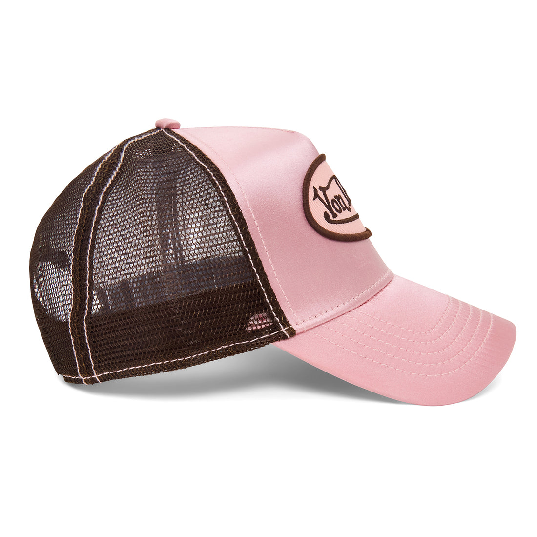 Pink Satin Trucker Hat