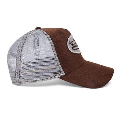 Brown Suede Trucker Hat