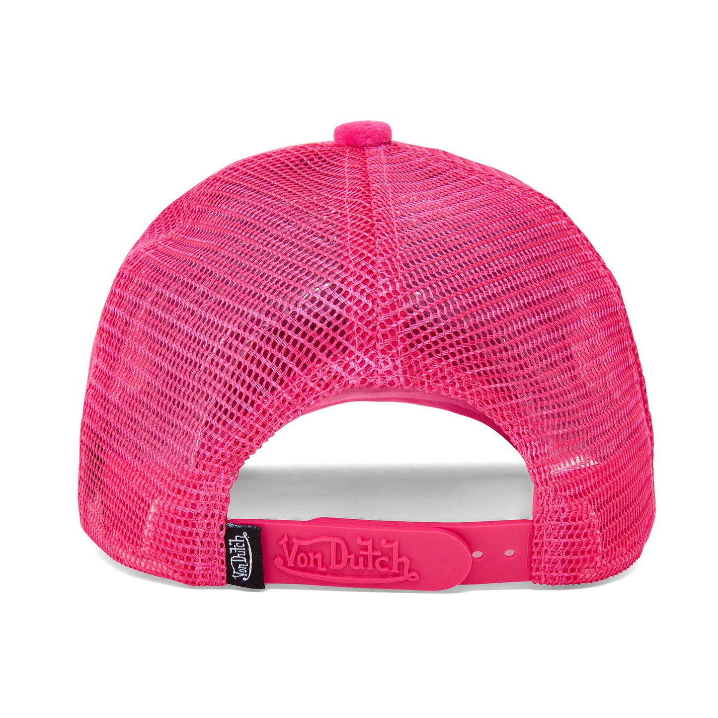 Hot Pink Velour Rhinestone Trucker Hat
