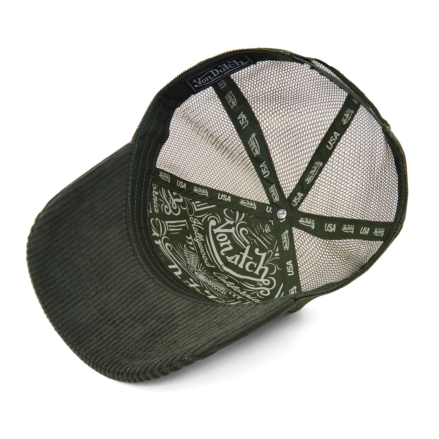 Olive Cordutch Trucker Hat – Von Dutch