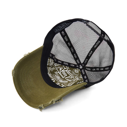 Vintage Green Von Denim Trucker Hat