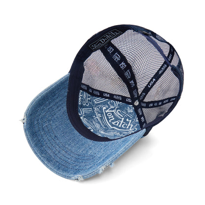 Blue Von Denim Trucker Hat