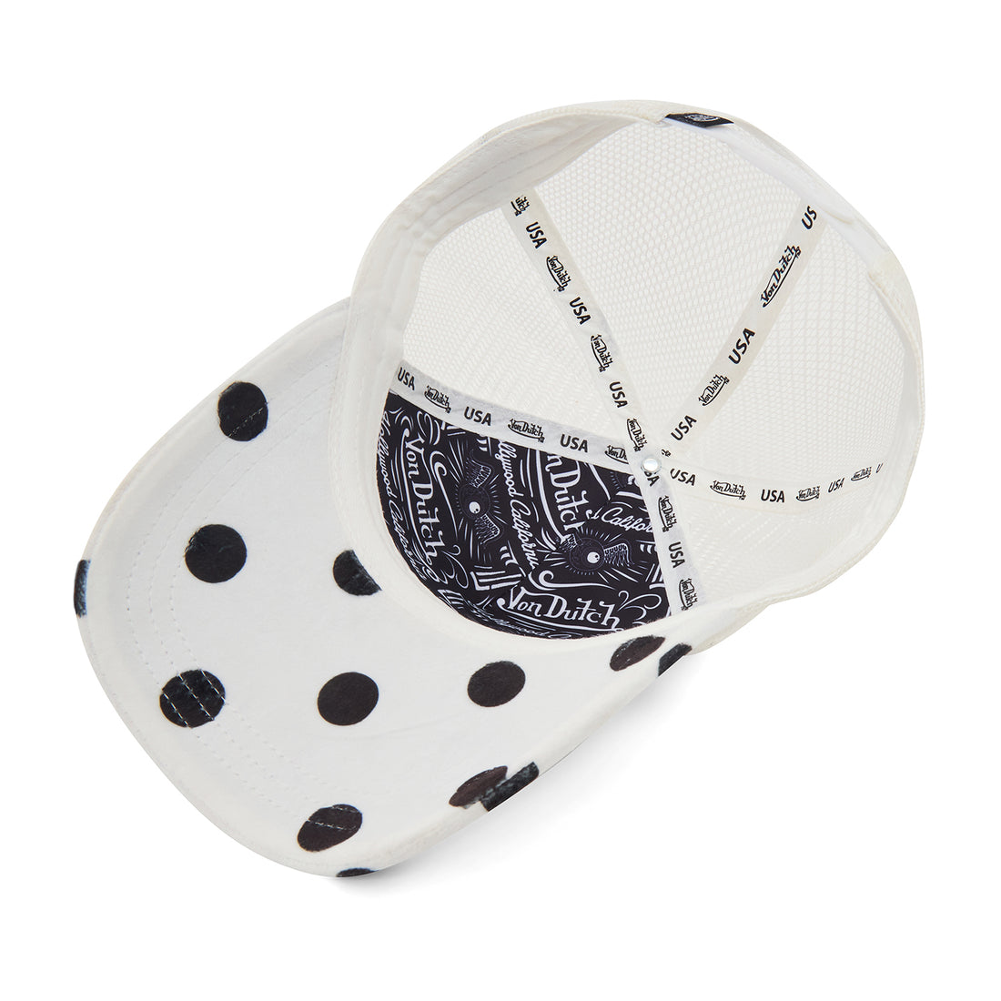 Polka Dot Velour Rhinestone Trucker Hat — image 6