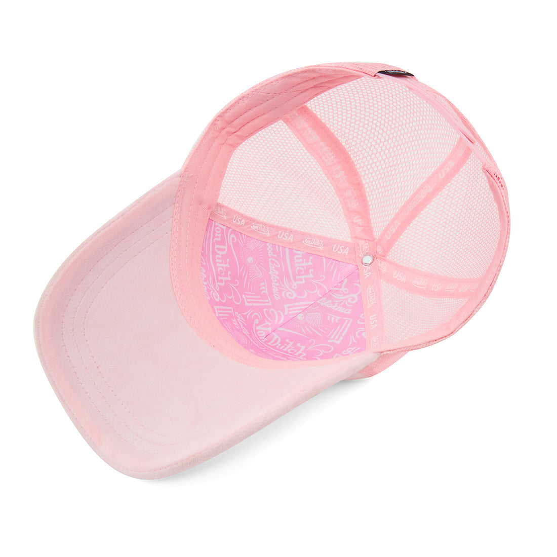 Baby Pink Velour Rhinestone Trucker Hat — image 6