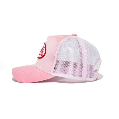 Pink Crush Velvet Trucker