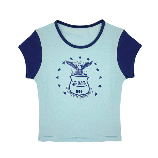 Von Dutch 99' Baby Tee - Light Blue