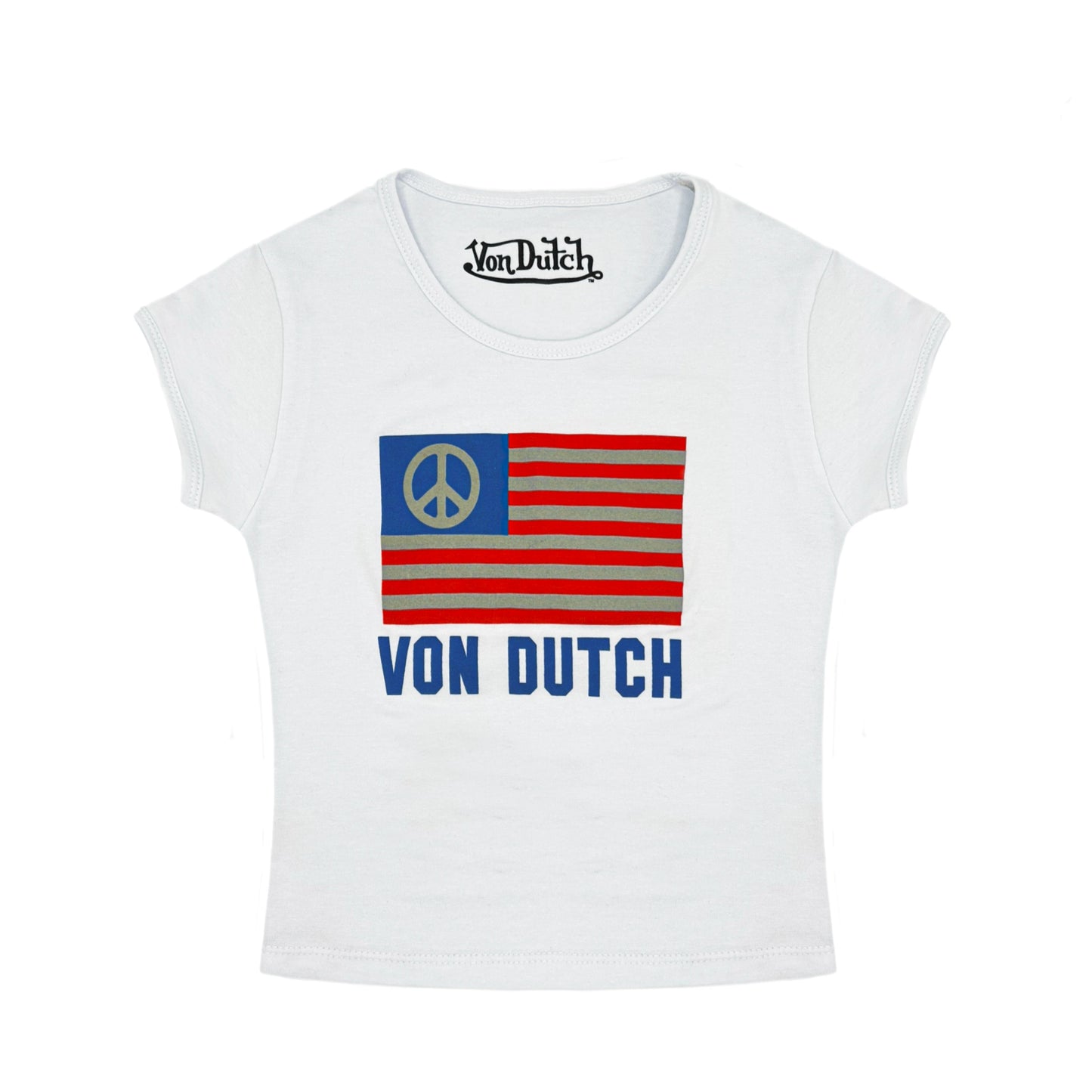 Von Dutch Peace Baby Tee - White
