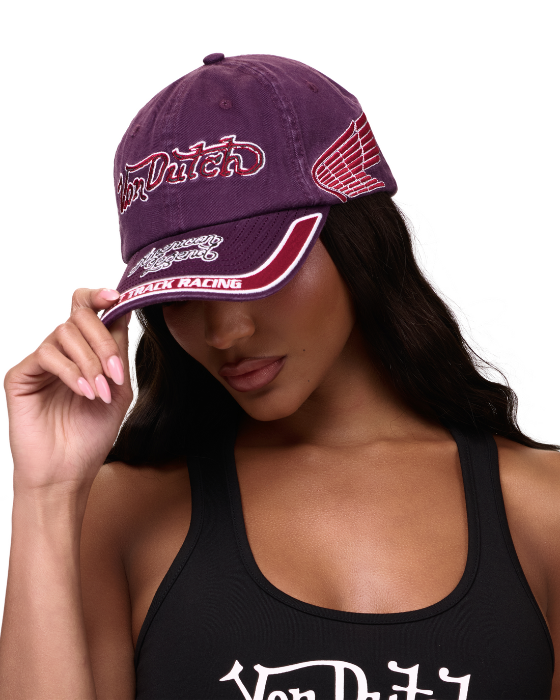 Derby 6 Panel Hat - Burgundy — image 2