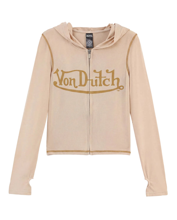 VON DUTCH ROXY TOP - TAN