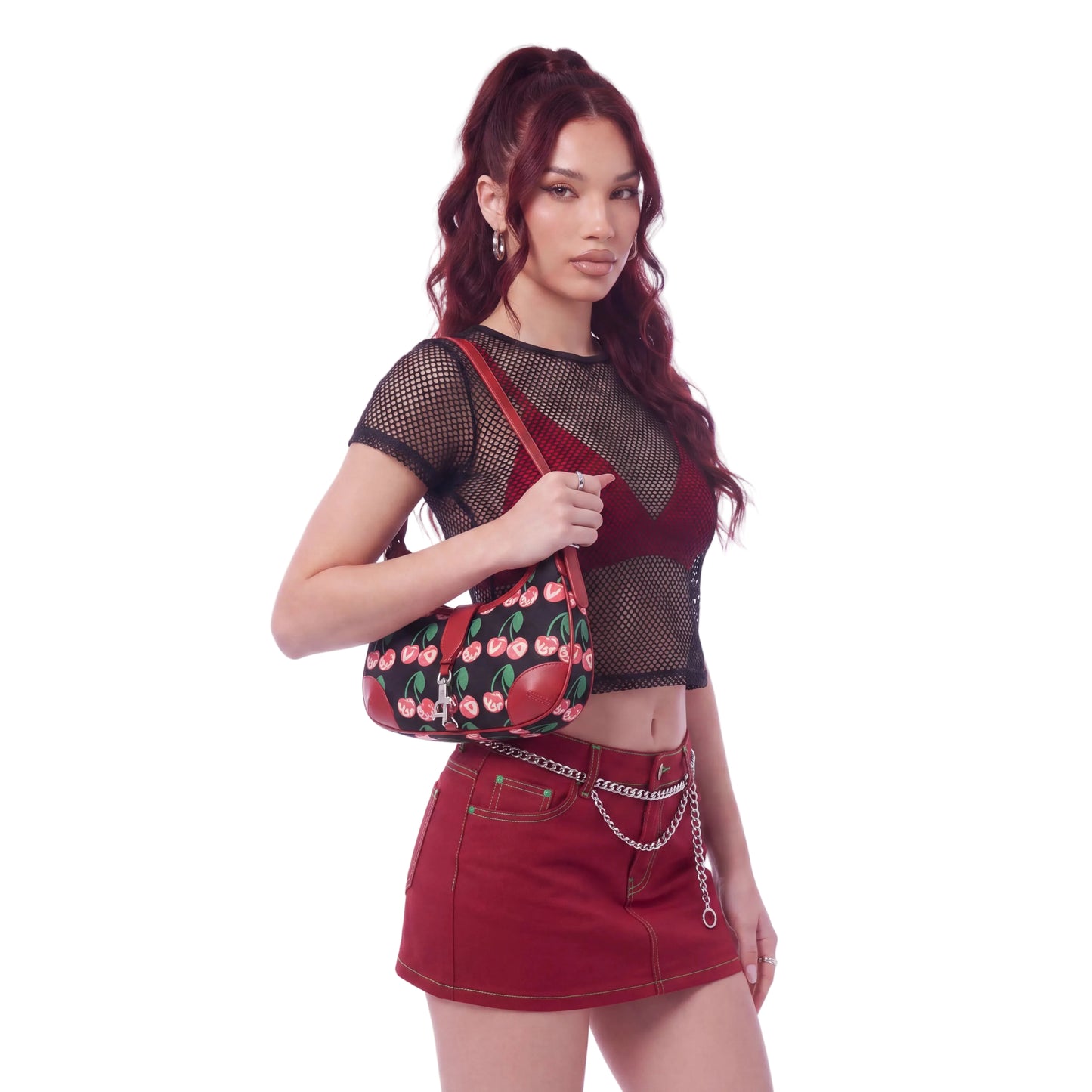 BELLA SHOULDER BAG -BLACK CHERRY