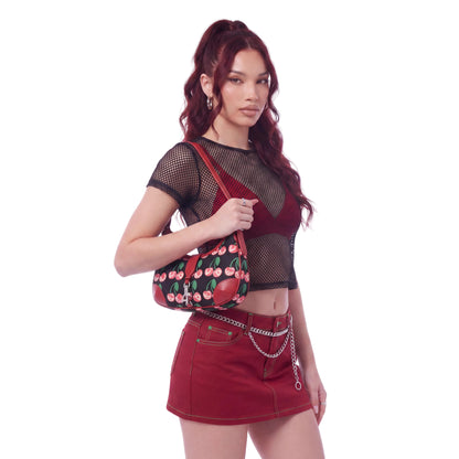 BELLA SHOULDER BAG -BLACK CHERRY