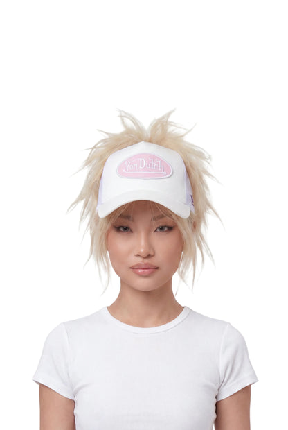 Suede Trucker Hat - Triple White