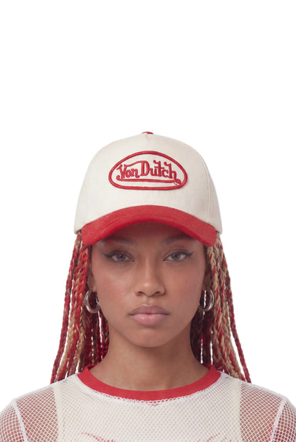 Von Dutch Red Suede Snapback Hat