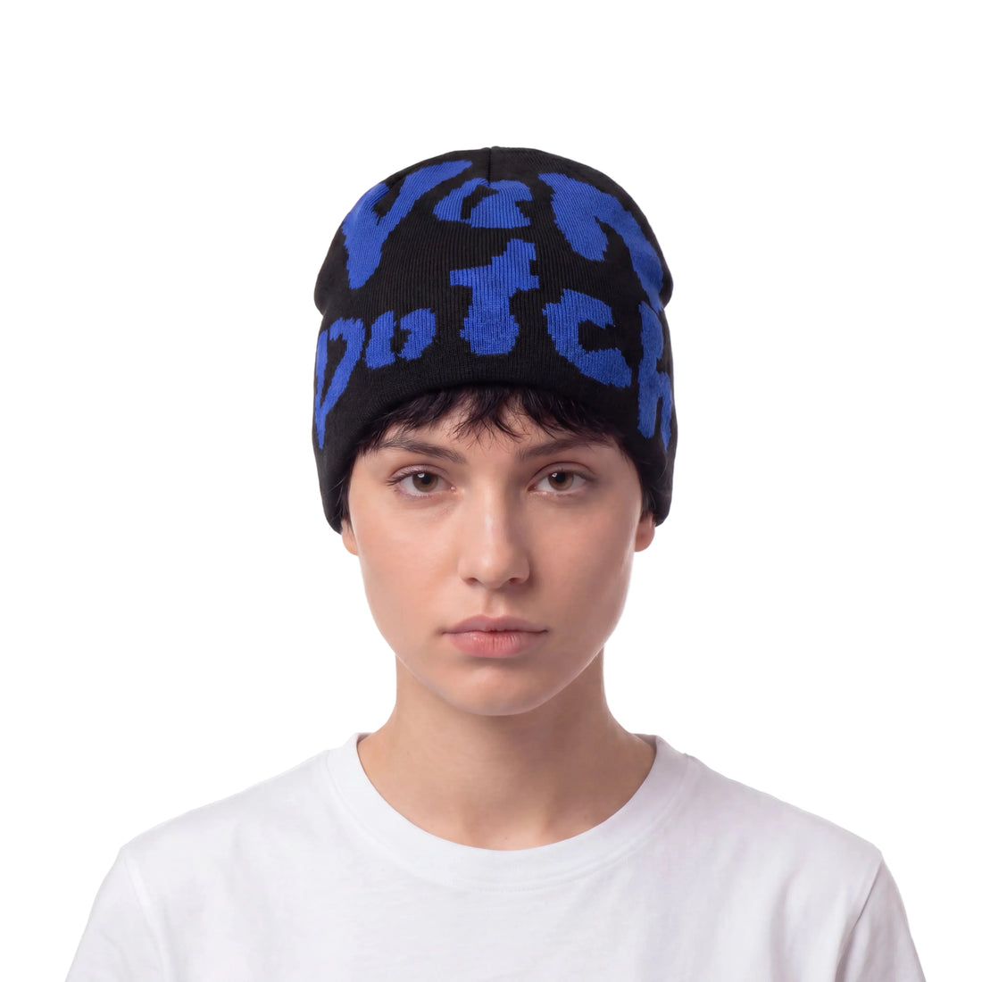 Safari Cheetah Beanie - Blue