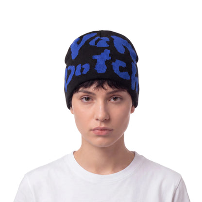 Safari Cheetah Beanie - Blue