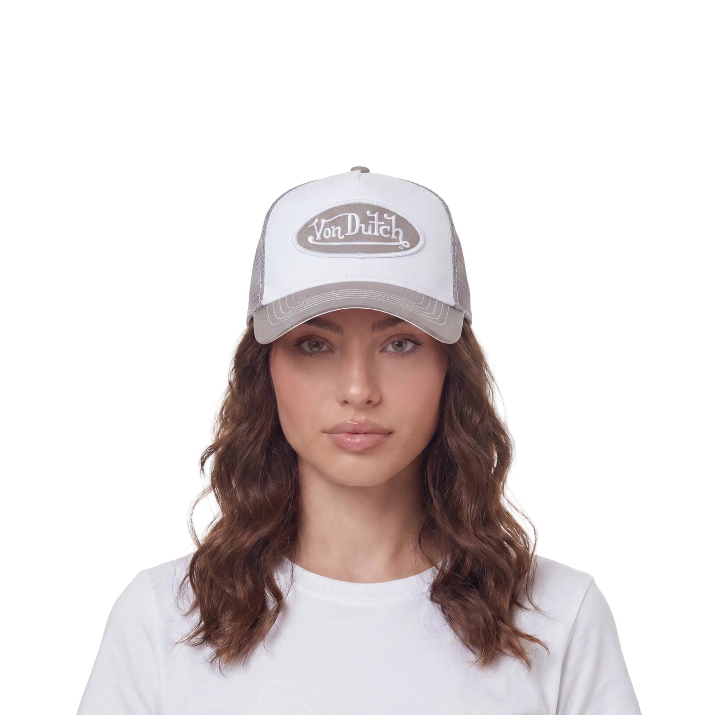Light Grey & White Trucker Hat