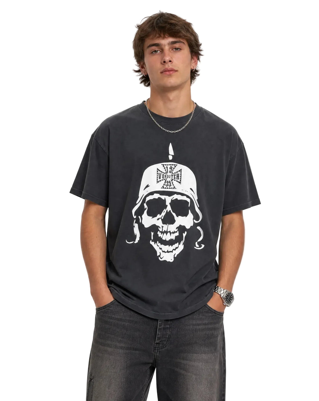 Hell Riders Rhinestone Tee - Black
