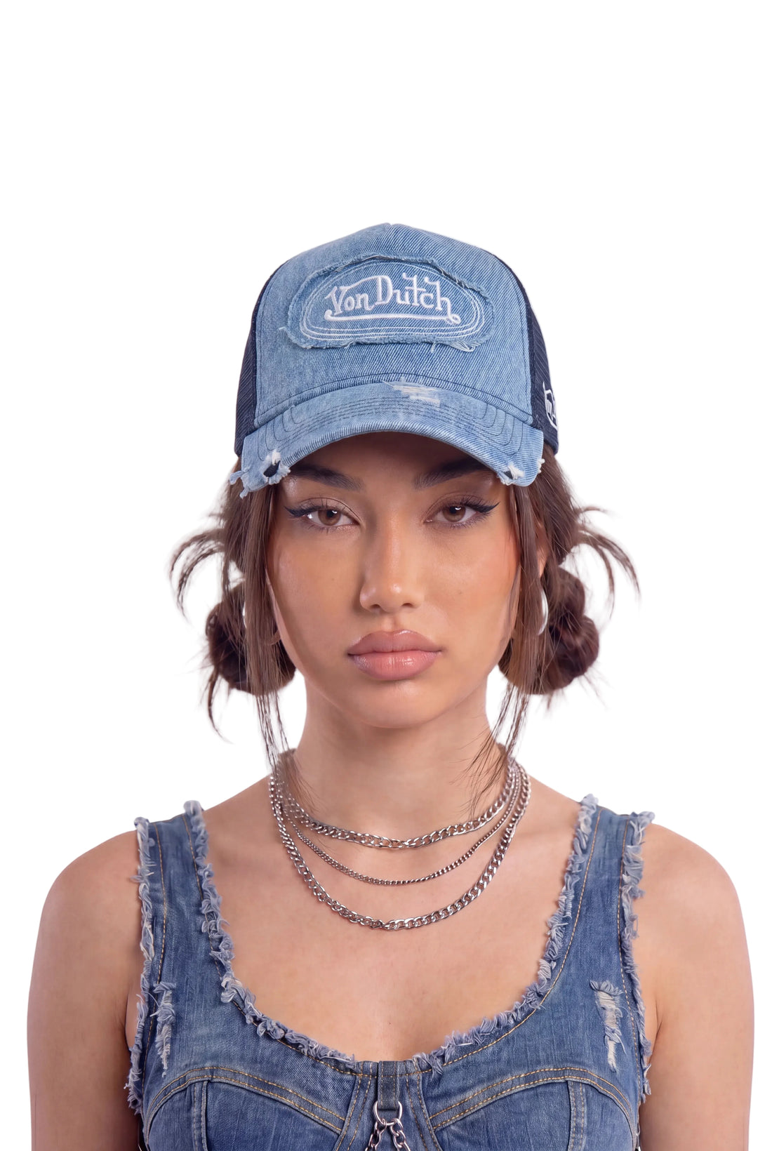 Blue Von Denim Trucker Hat — image 2