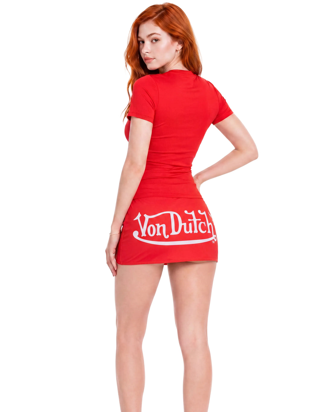 FLYING EYE SWIM SKIRT - RED