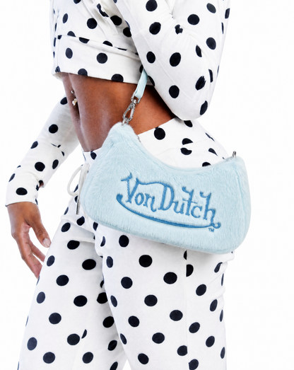 Blue Furry Shoulder Bag
