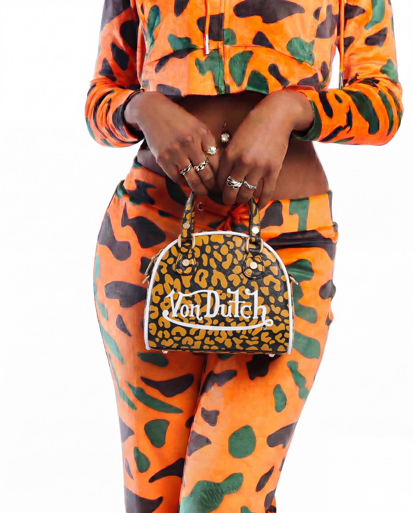 Cheetah Orange Bowling Bag