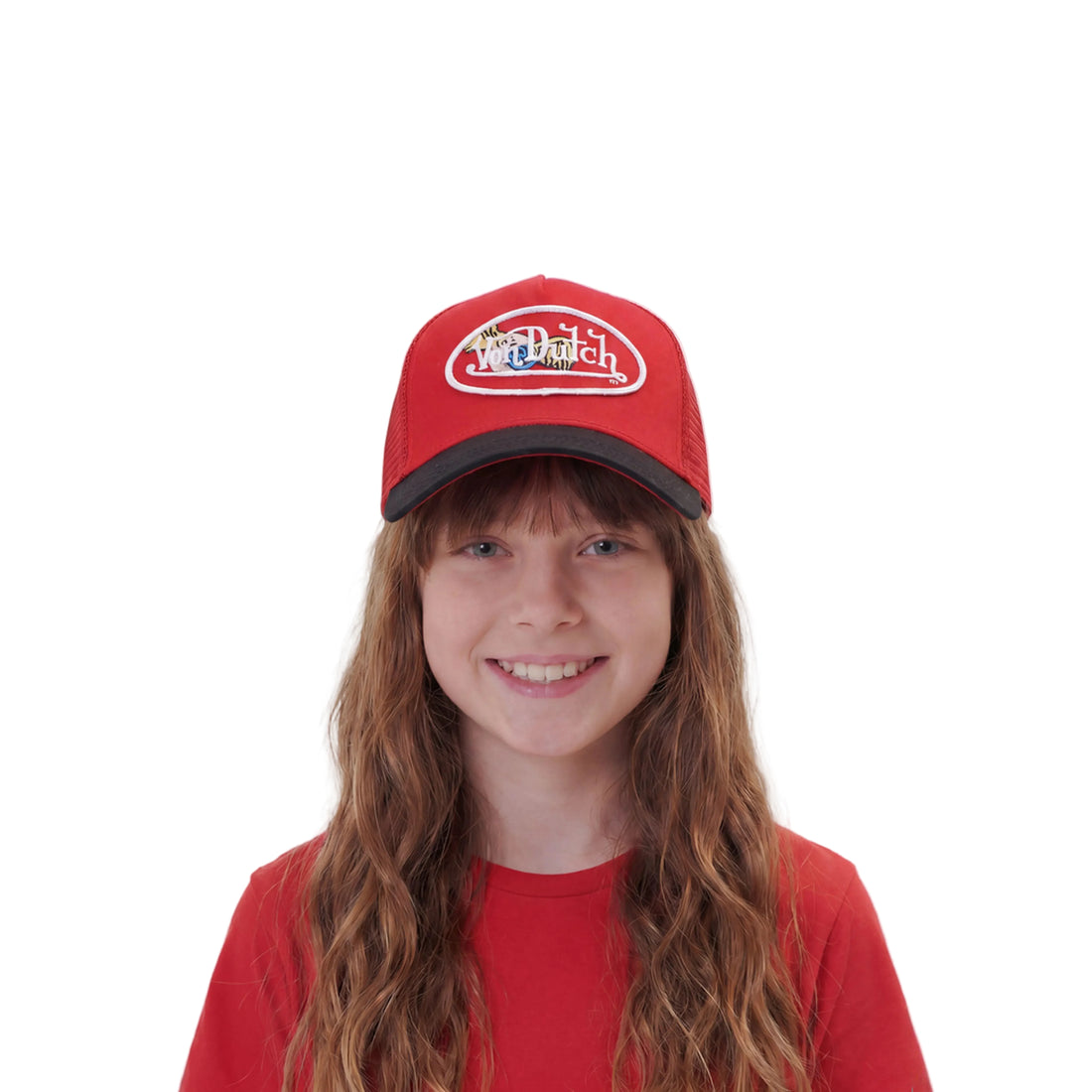 Kids Classic Trucker Hat - Red Oval Eye — image 2