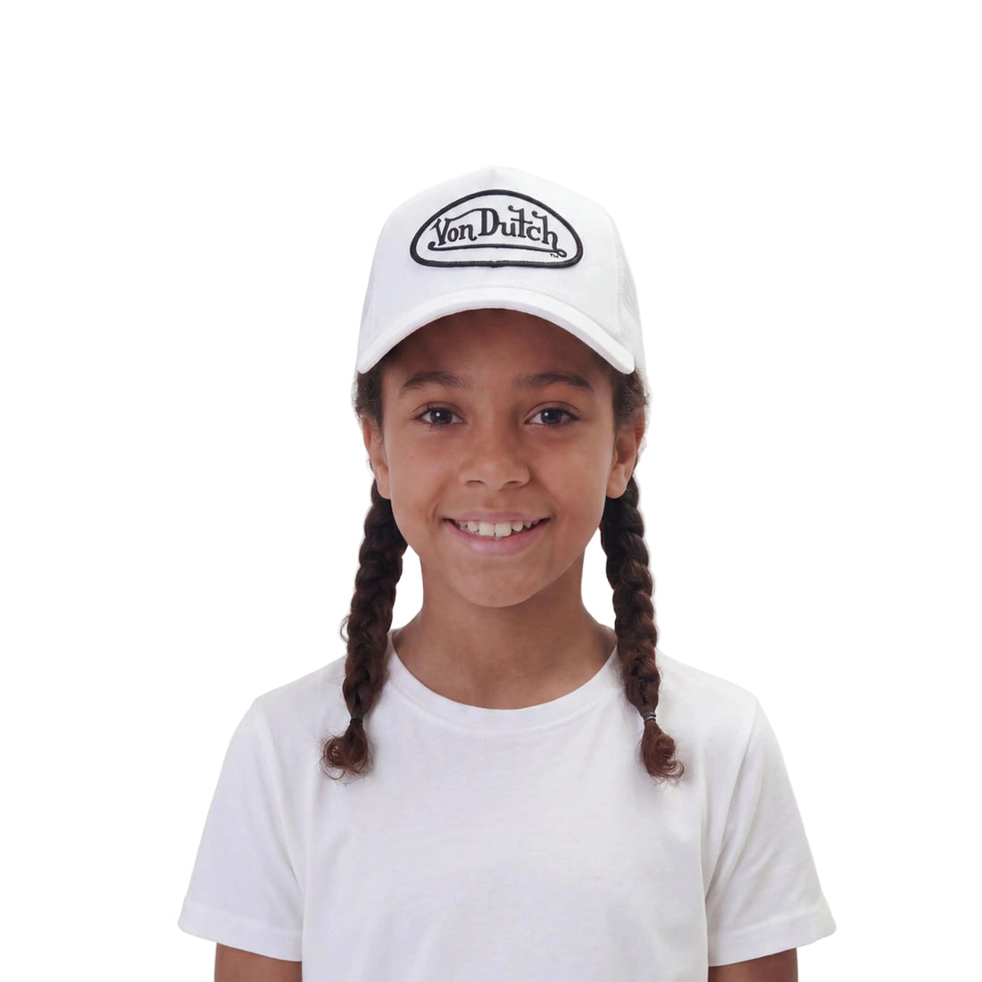 Kids Classic Trucker Hat - White & Black — image 2