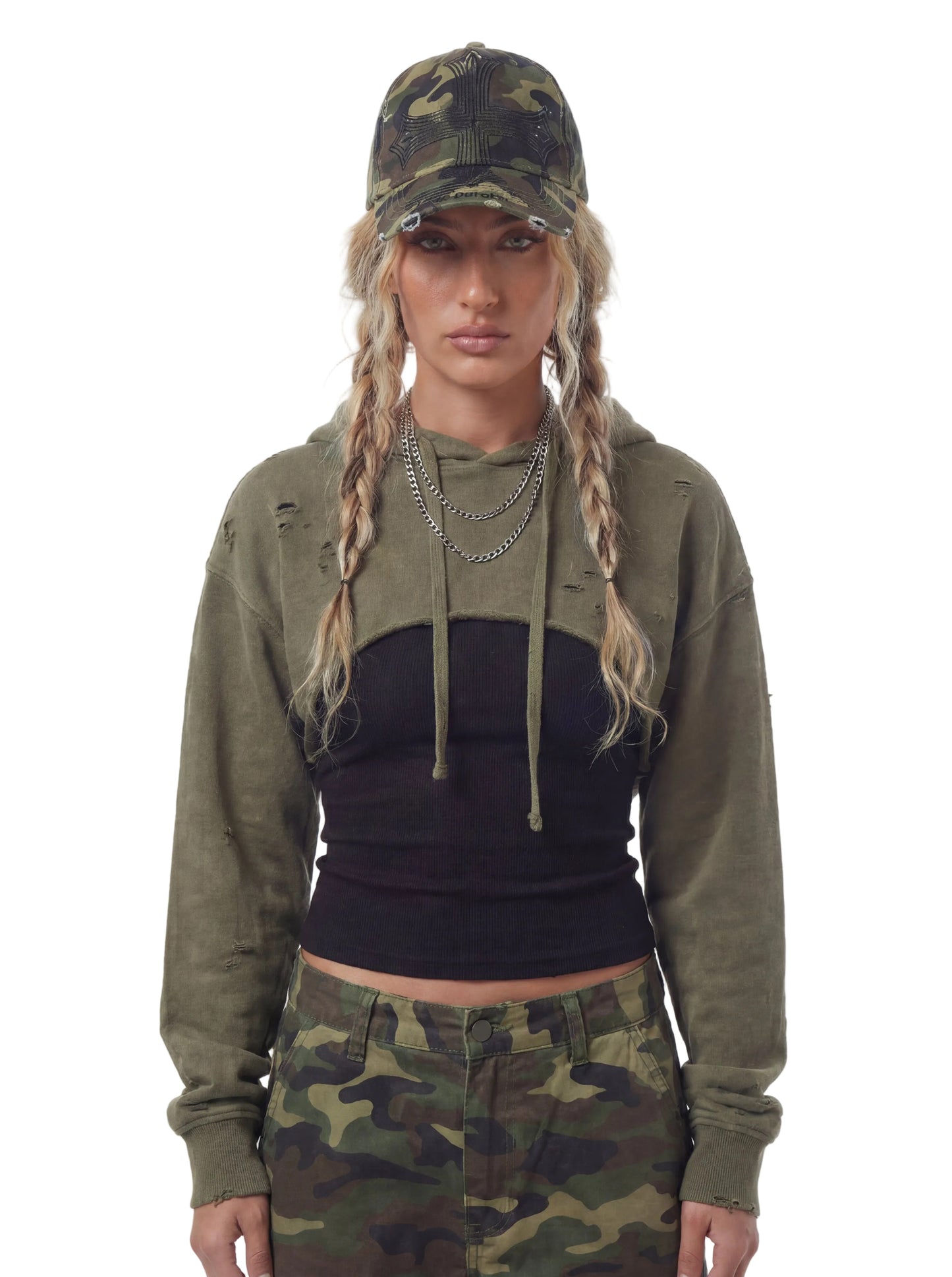 Denim Lowrider Strapback Hat - Camo