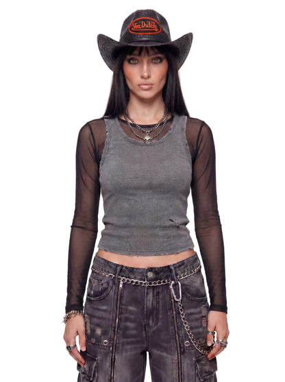Black & Orange Classic Cowboy Hat