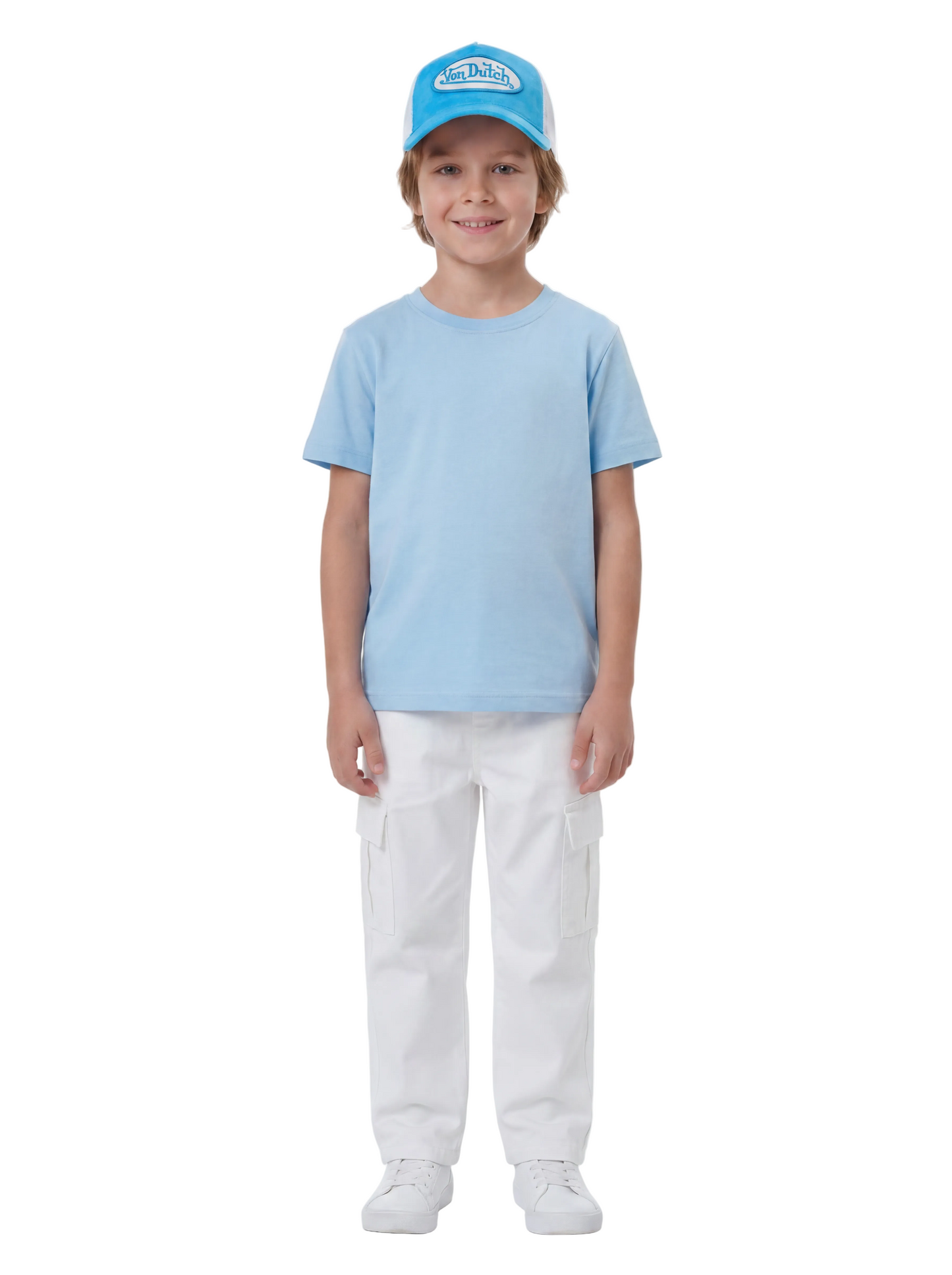 Kids Velvet Trucker Hat -  Blue Crush