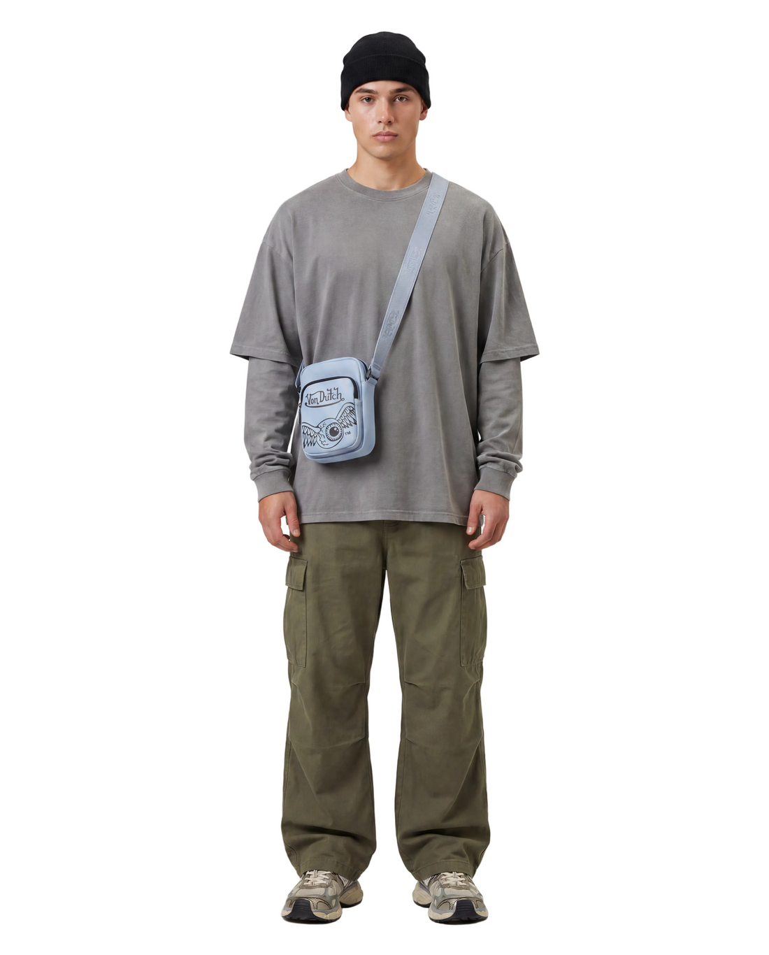 Men's Flying Eye Crossbody Bag - Grey — image 2