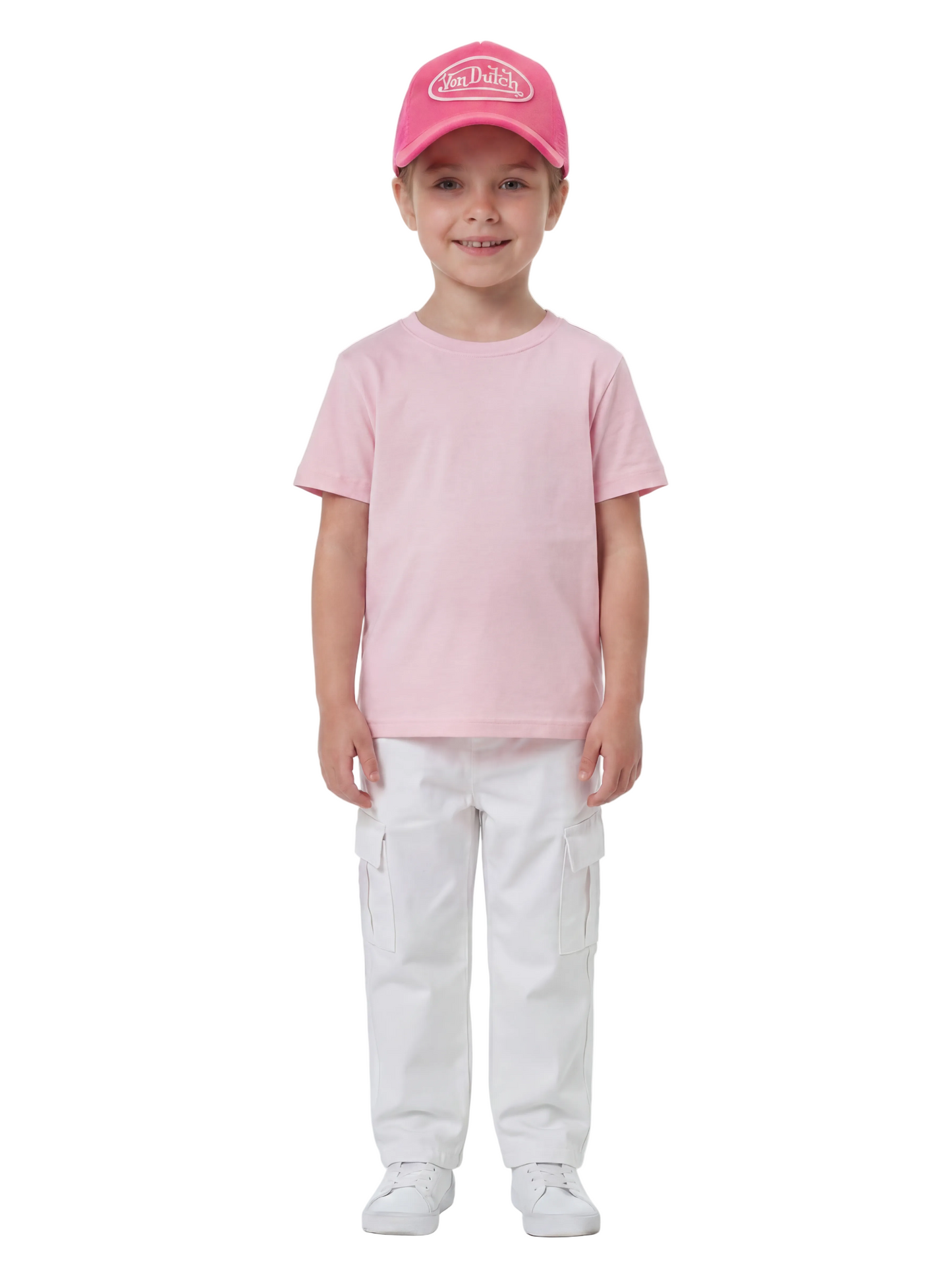 Kids Velvet Trucker Hat -  Hot Pink Crush