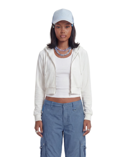 Baby Blue Velour Rhinestone Trucker Hat