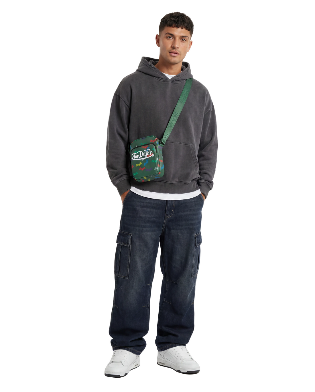 Men's Neon Logo Crossbody Bag - Green — image 2