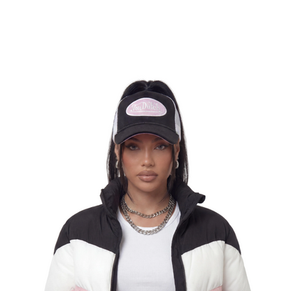 Black Chenille Trucker Hat