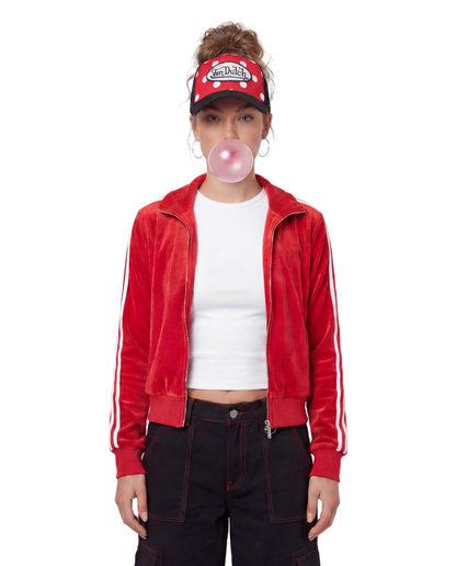 Polka Dot Trucker Hat - Cherry