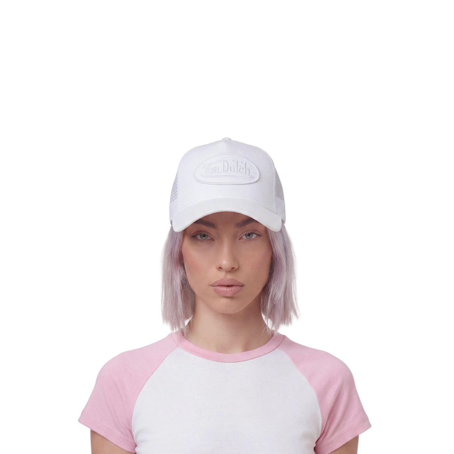 Triple White Trucker Hat